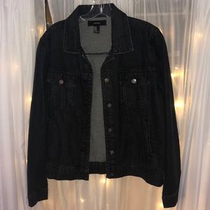 NWOT Forever 21 Black Denim Jacket